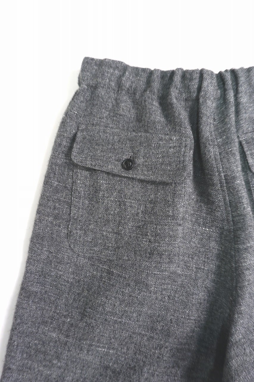 Wool Linen Tweed Wide Pants