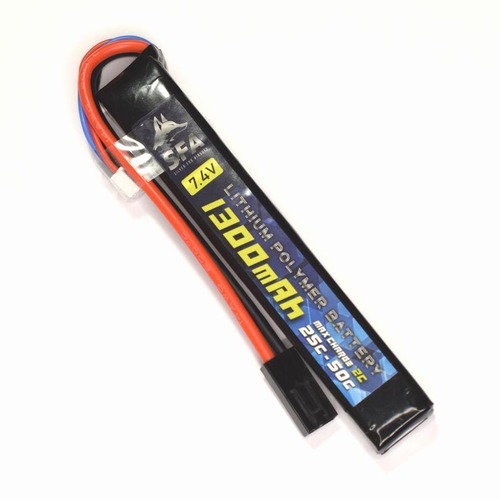 SFA製 7.4V1300mAh 25C-50C スリムタイプ ミニコネクター