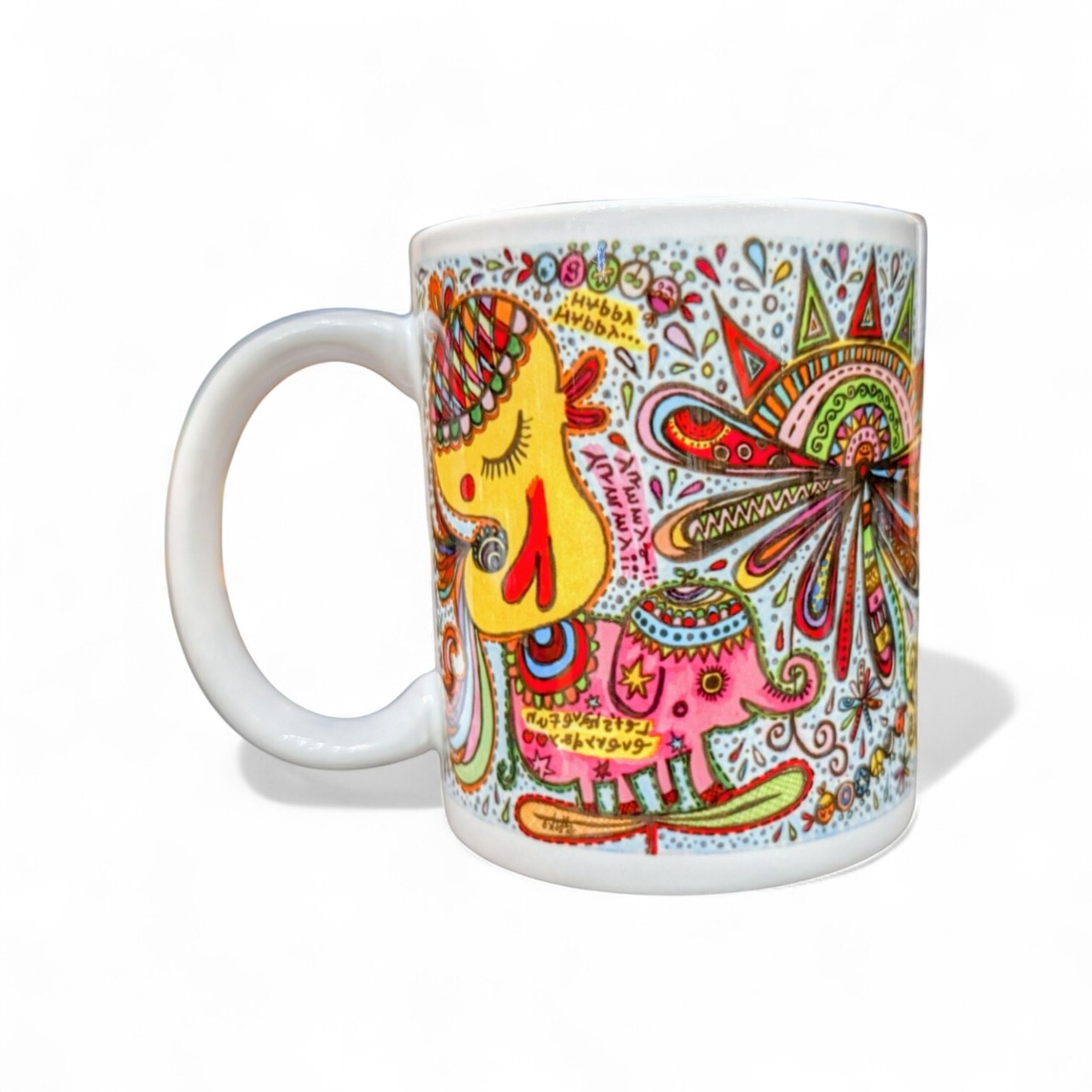 pipi陶器マグカップ とりちゃんとぞうさん