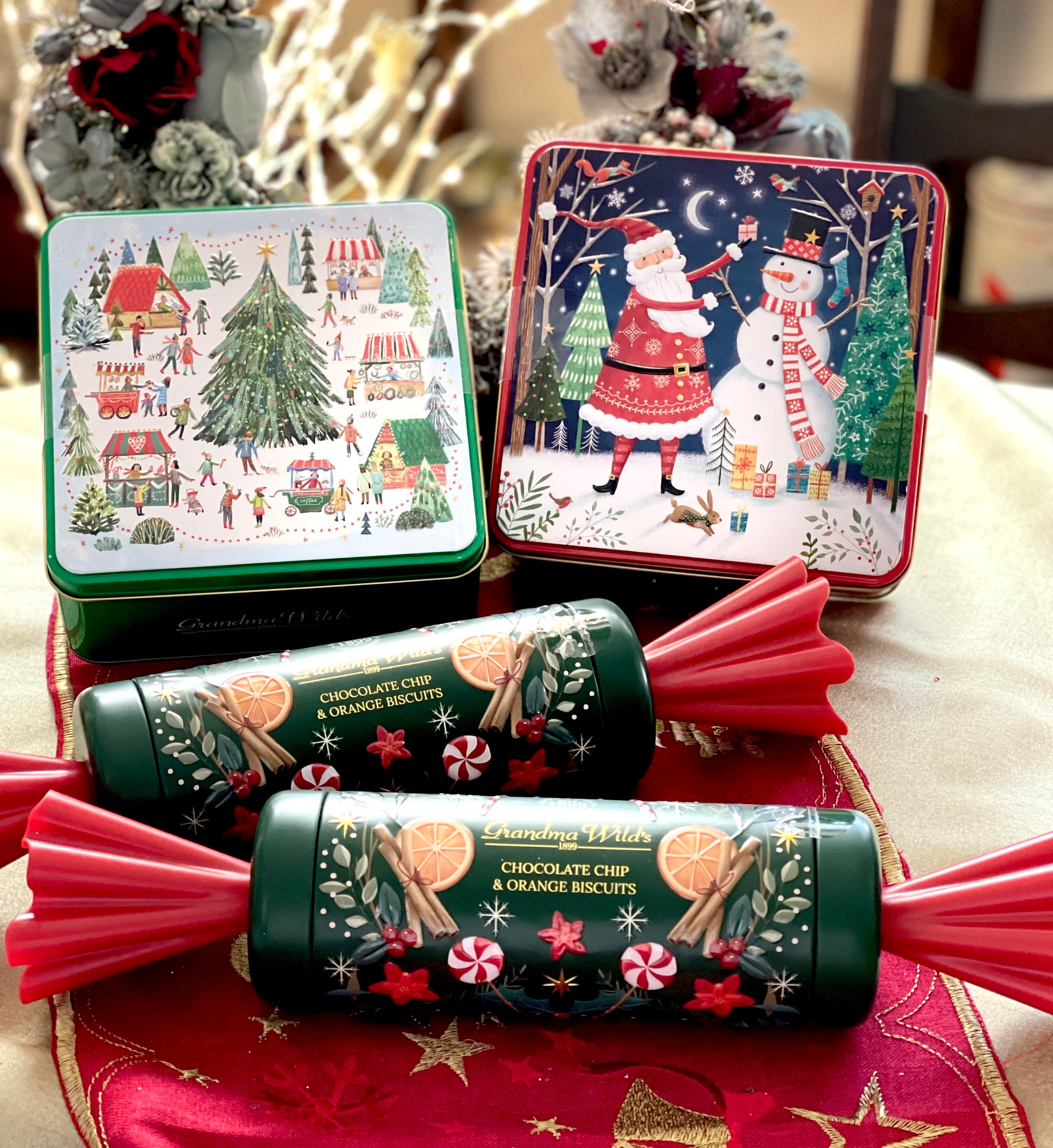 ◇グランマワイルズ◇キャンディクラッカー缶◇クリスマス◇チョコ