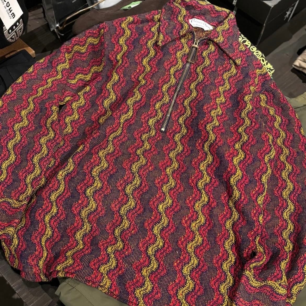 70's Prince Igor by Bruma Half Zip Knit M-L程度 / ハーフジップ