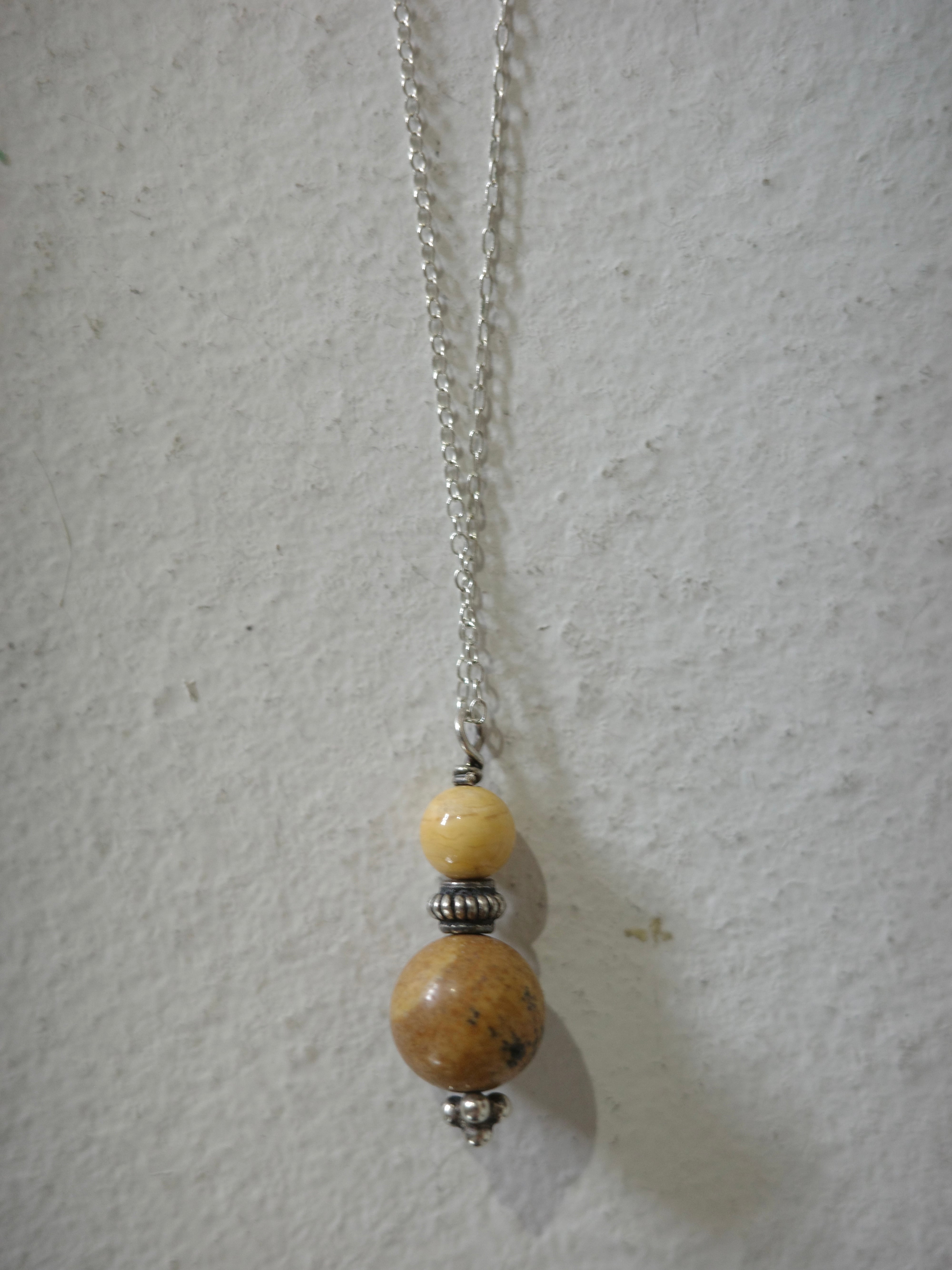 ヴィンテージ Jasperネックレスsv925 vintage> jasper beads motif necklace | CherLife