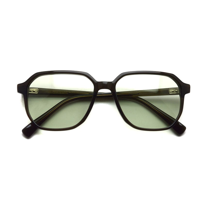 Lunetta BADA / No.555 / 0040 ESPRESSO - LIGHT GREEN lenses