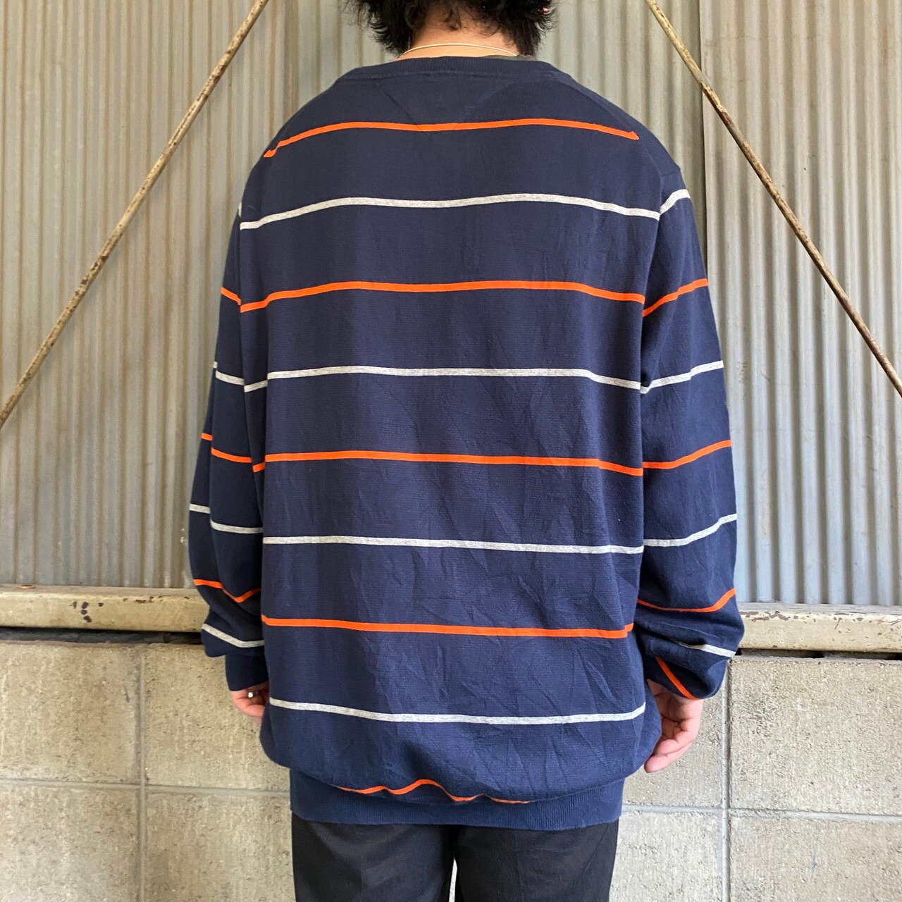 TOMMY HILFIGER トミーヒルフィガー ボーダー ニットセーター メンズ 