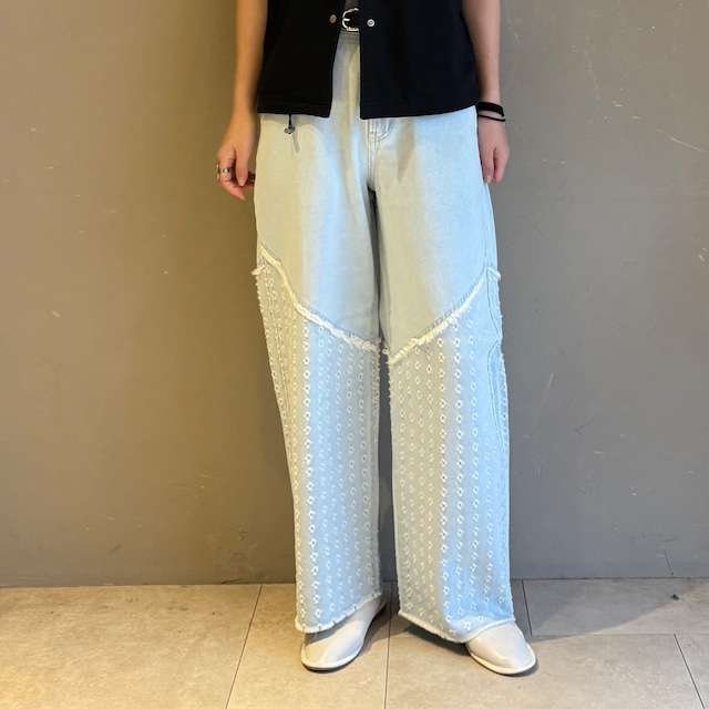 【 ANTGAUGE 】ルーズカーブパンチングデニムパンツ