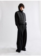 JCAESAR STUDIO Leather Wool Wide Trousers