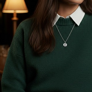 イタリアンコインネックレスシルバー