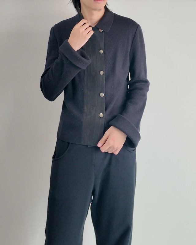 【Salvatore Ferragamo】long sleeve felt fabric blouson