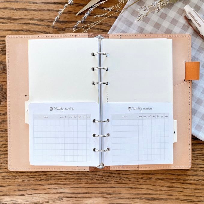 【はんぶんこリフィル/下半分用】バイブルサイズ/ウィークリートラッカー