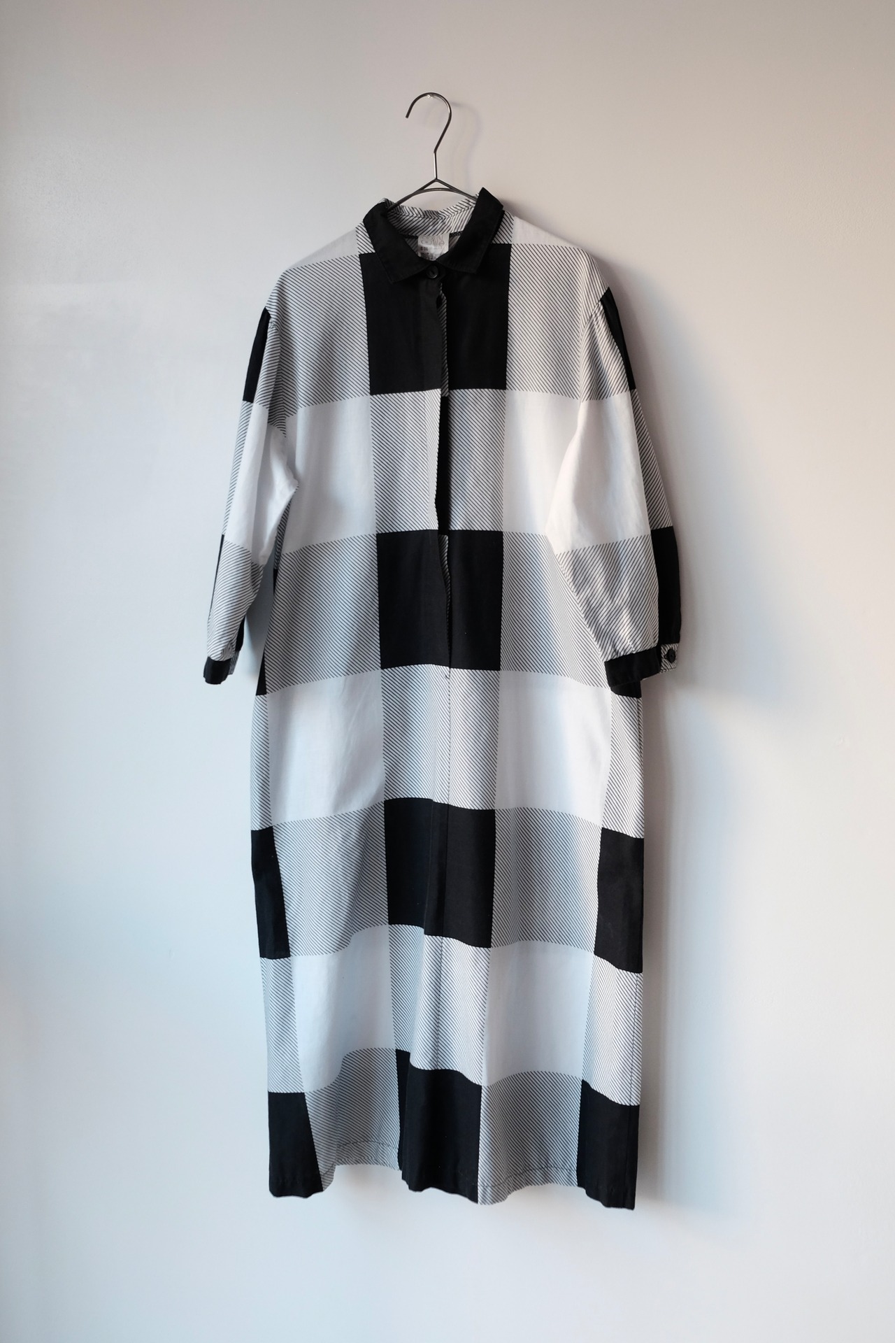 Gingham monotone check dress