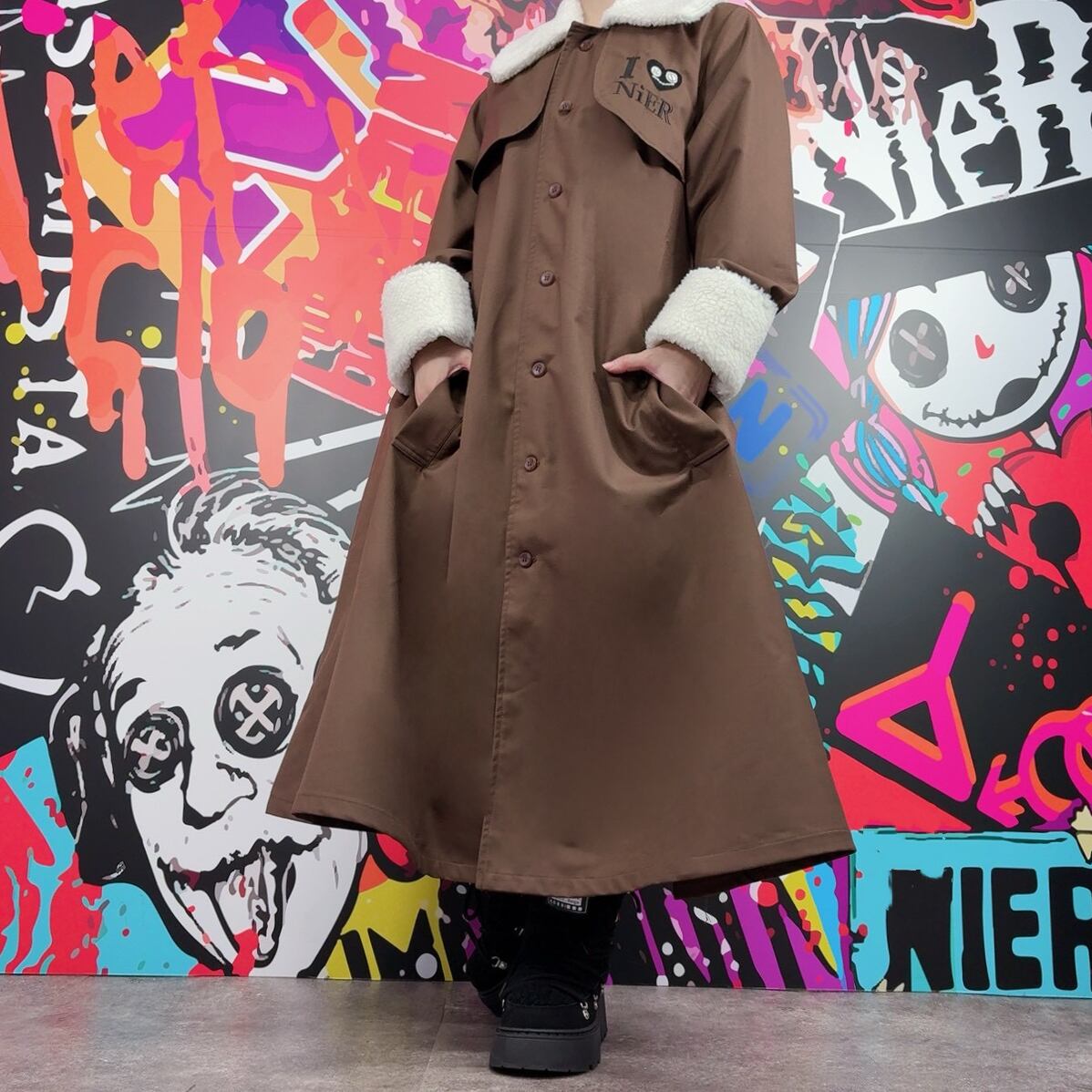 UNISEX LIGHT LONG BROWN COAT | NIER CLOTHING