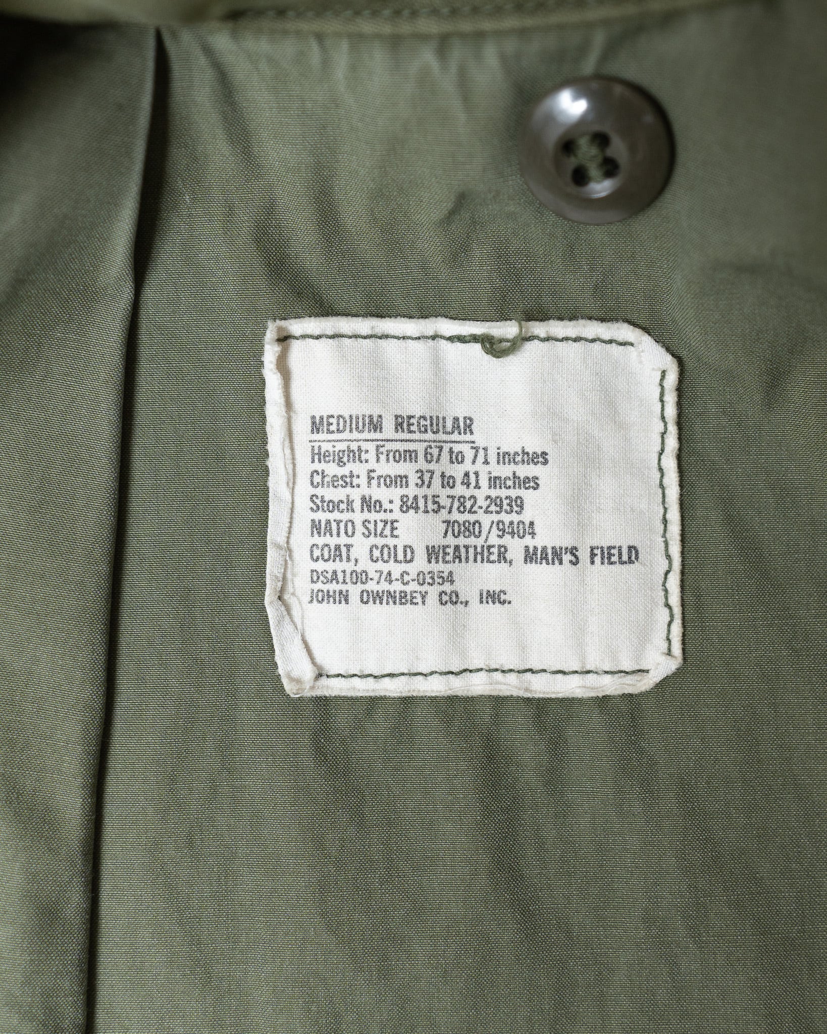 M-R】U.S.Army 70's M-65 Field Jacket 3rd Model OG-107 