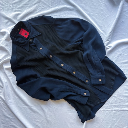 HAYFORD Mesh Switching Viscose Shirt