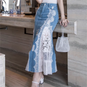 【送料無料】 スカート ロングスカート Aライン フレア ロング マキシ 異素材切り替え ドッキング 透け感 シースルー 薄手生地 デニム かわいい 大人可愛い 大人女子 こなれ感 シンプル カジュアル 大人 上品 おしゃれ お洒落 ラフ コンサバ ガーリー 無地 夏 20代 30代 40代 レディース 女性 デート お出かけ お茶会 女子会 休日 演奏会 授業参観 着回し プチプライス デイリーユース 普段使い オルチャン 韓国系 ファッション 定番アイテム 着痩せ インスタ映え