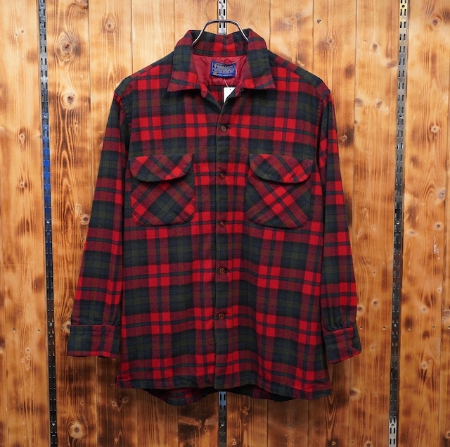 70s pendleton オープンカラーシャツ ボードシャツ USA製 開襟シャツ M/ ペンドルトン
