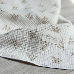 【即納】小花柄ガーゼブランケット