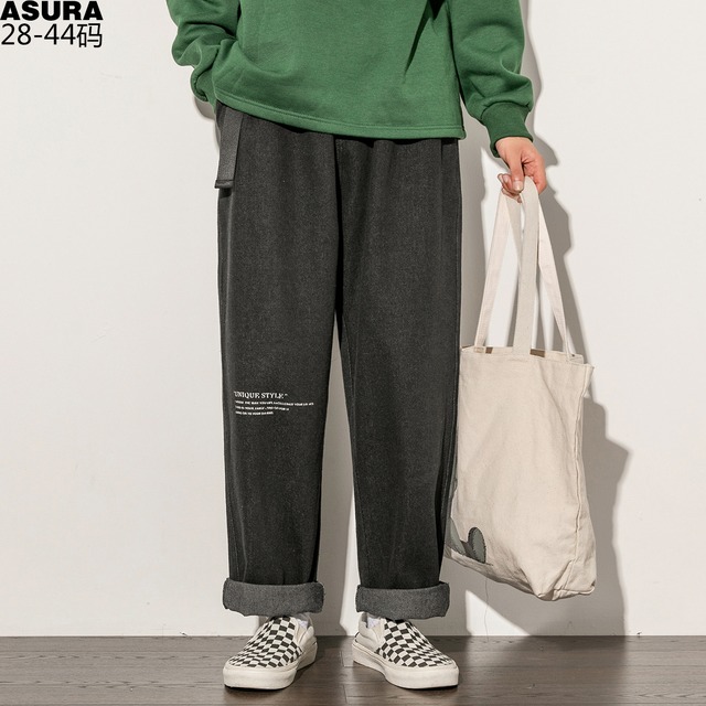 ジーンズ ルーズスプリングカジュアルスタンダード レトロ 大きめサイズ 春物 ASURAプラスサイズメンズ70964641487