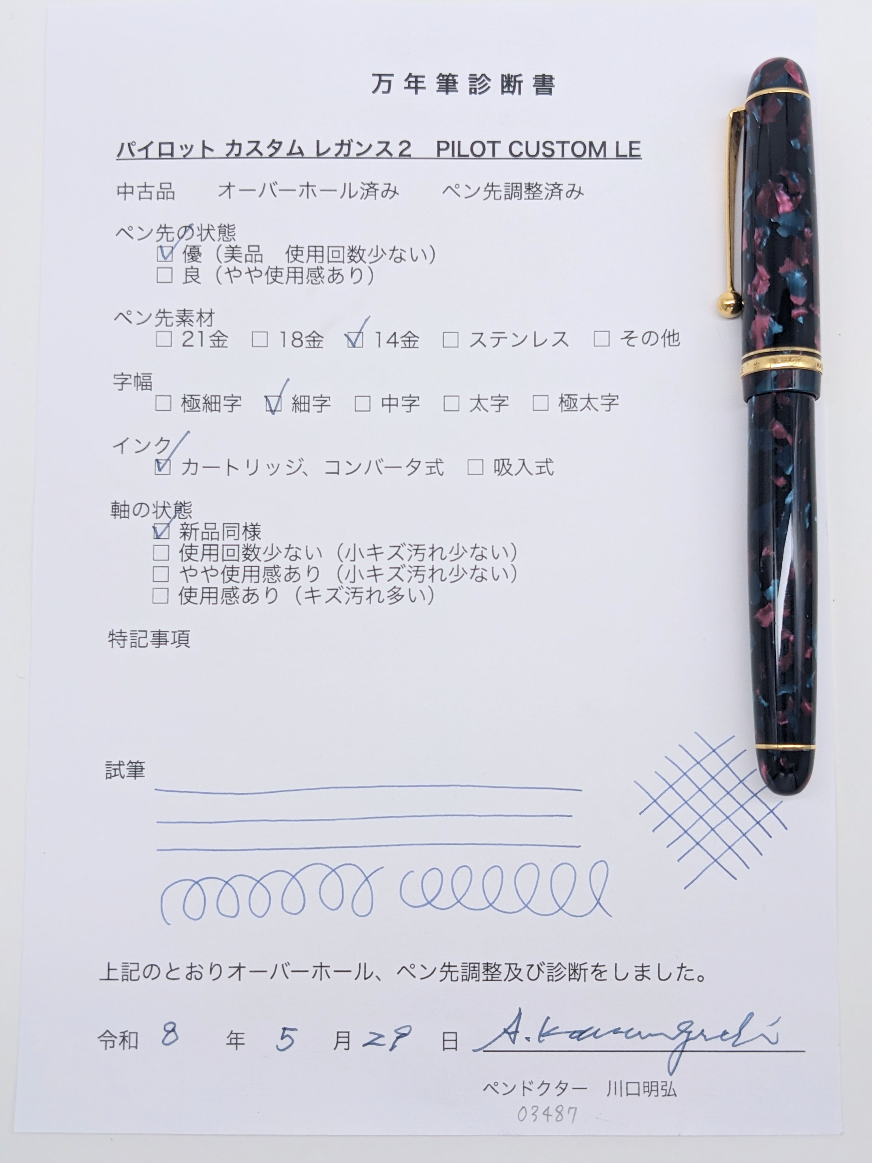 1995 パイロット カスタム レガンス2 レッド&ブルー PILOT CUSTOM LE