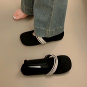 ラインストラップ フラットシューズ 90021