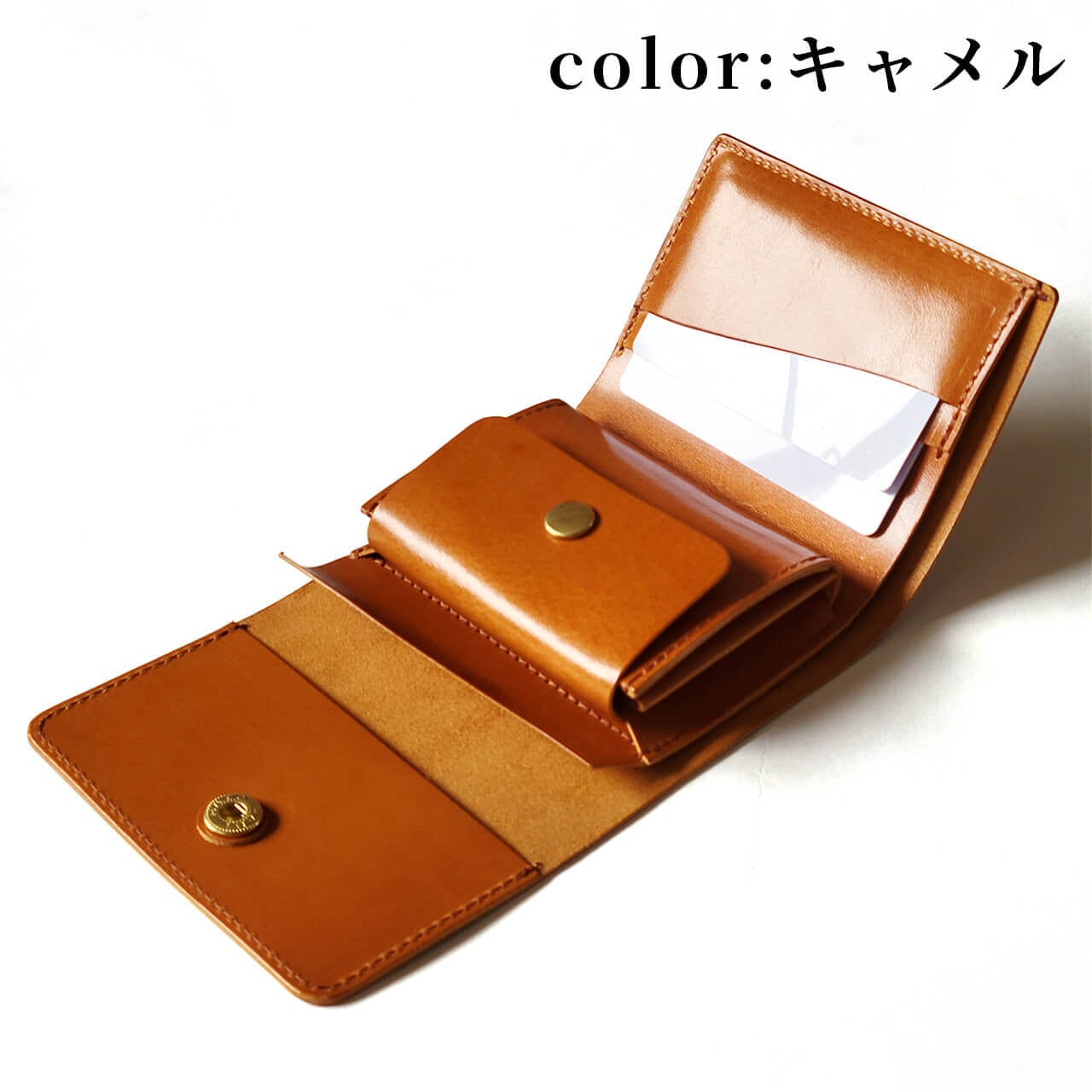 左利き用シームレスミニ財布 各色【受注製作】 | Leather+
