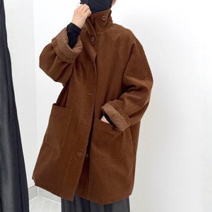 ボタンフロントヒップ丈オーバーサイズジャケット　01183