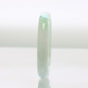 【内径 約56mm】 White Komaru 翡翠バングル A貨翡翠 jd_bg1432