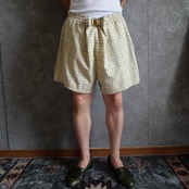 60~70s jantzen cotton check  swim shorts