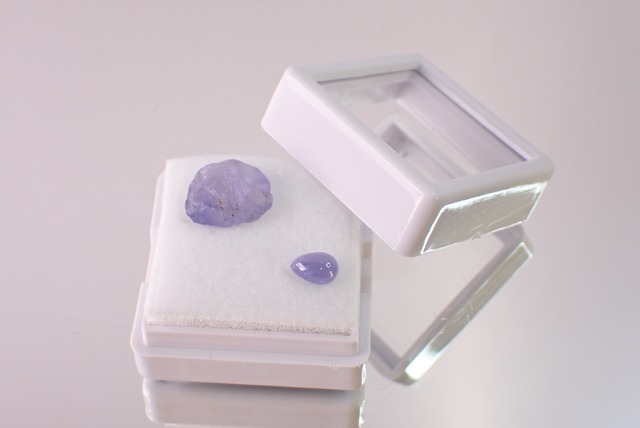 【原石セット】タンザナイト　0.57ct/2.97ct　[D3-387]