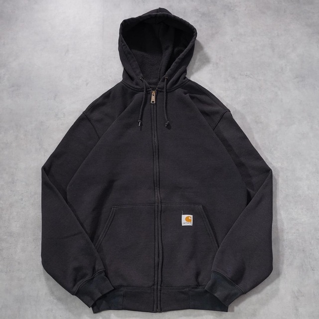 carhartt カーハート ジップ パーカー 古着 ロゴ 黒 17900