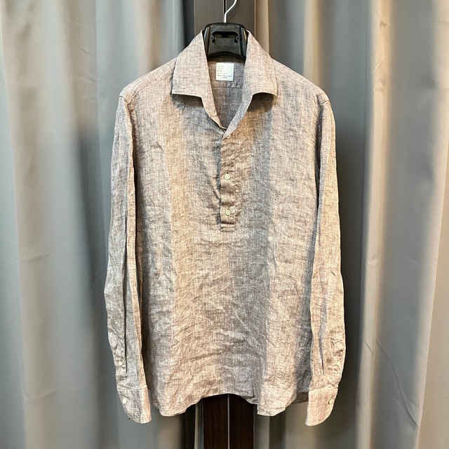 MARIA SANTANGELO LINEN P/O SHIRT《L》