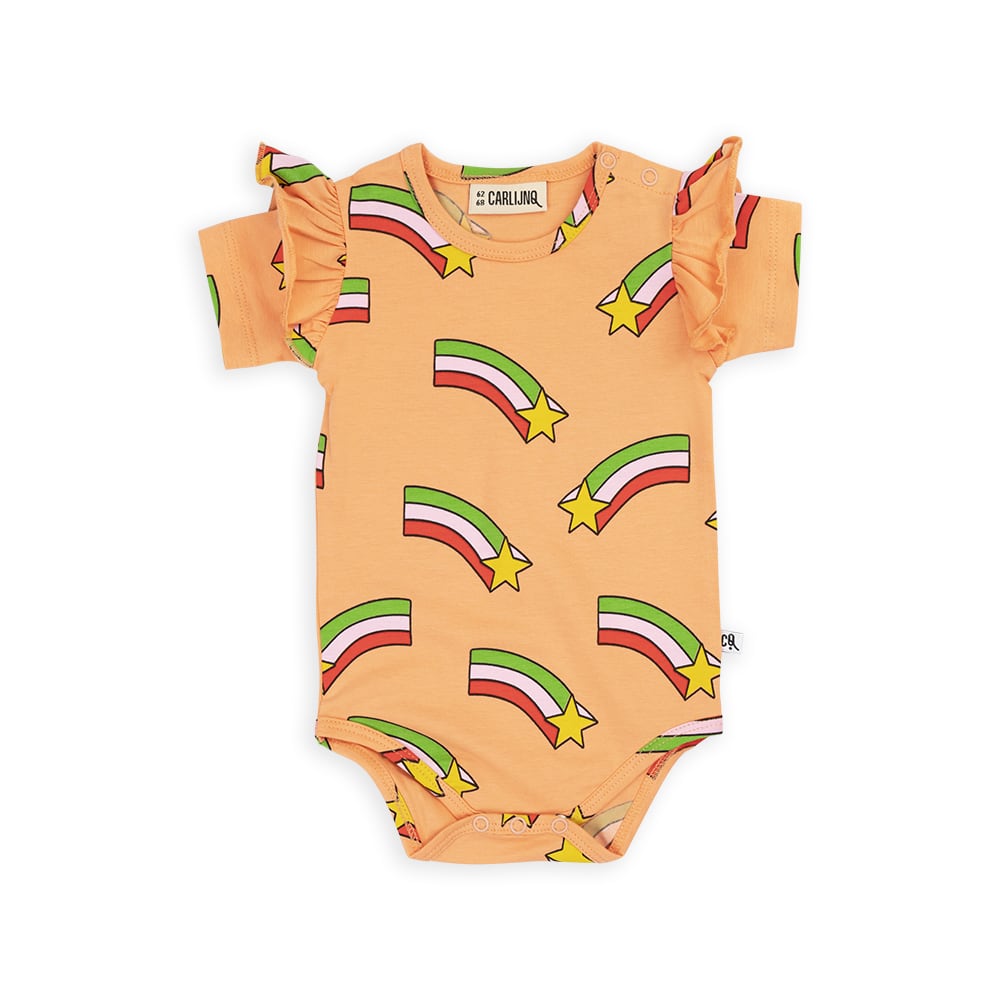 【24SS】カーラインク(CARLIJNQ) Star-ruffled bodysuit ロンパース 流れ星