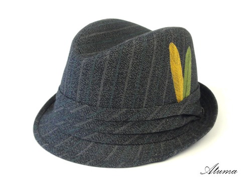 CAPAS HEADWEAR・キャパス / ACCENT（グレー）［ストライプ・ハット］
