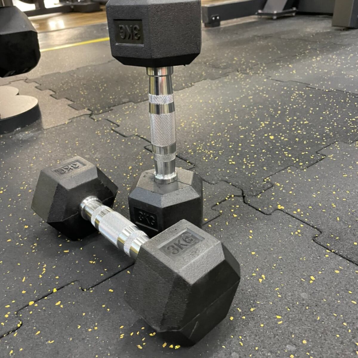 ラバー ヘックス ダンベル 3kg × 2個 セット | 筋トレ倶楽部 by LBGYM
