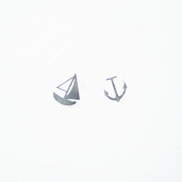 Anchor & Ship Earring｜Silver