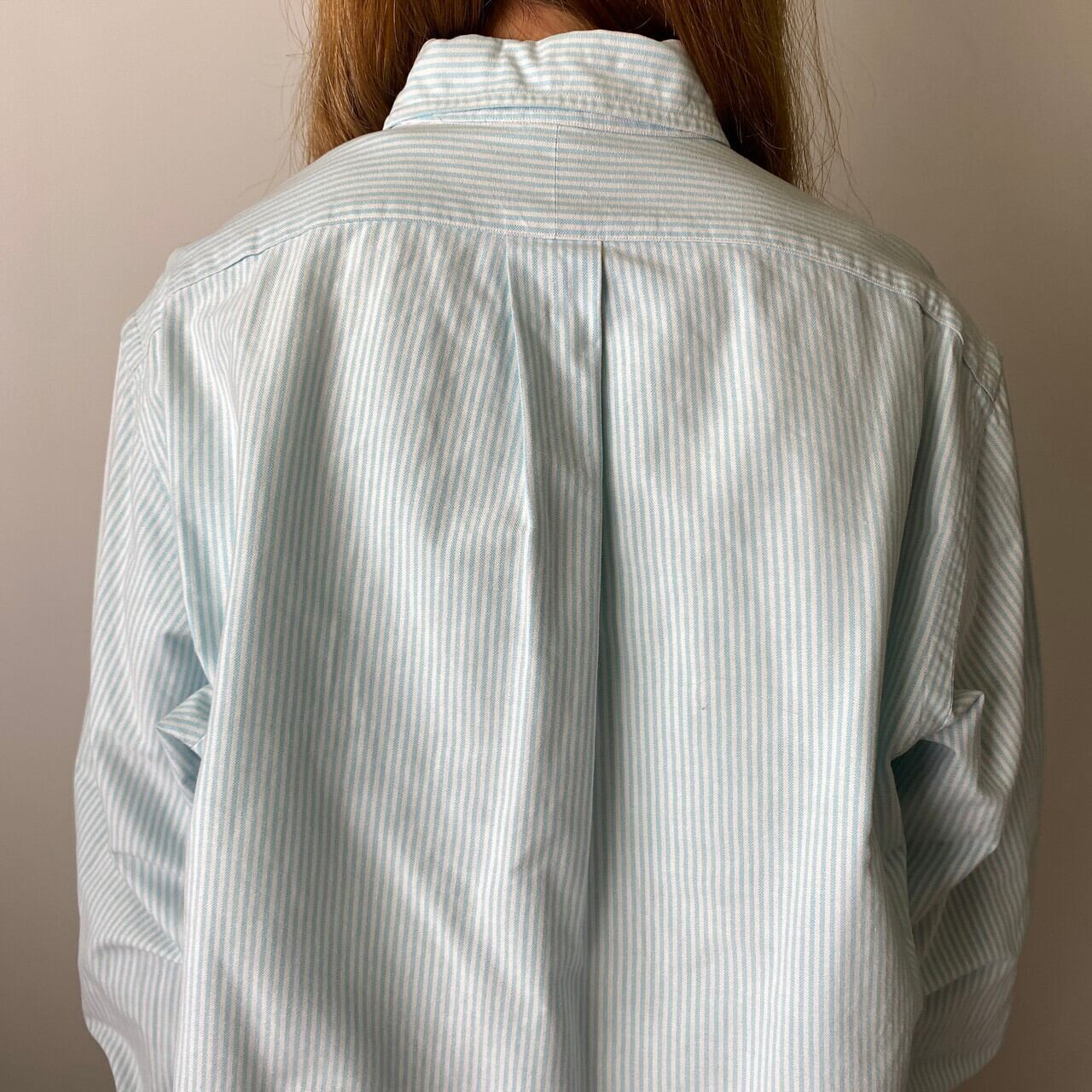 【XXL】ラルフローレン 刺繍ワンポイント　ストライプ　ボタンダウンシャツ XXL】ラルフローレン 刺繍ワンポイント ストライプ ボタンダウンシャツ