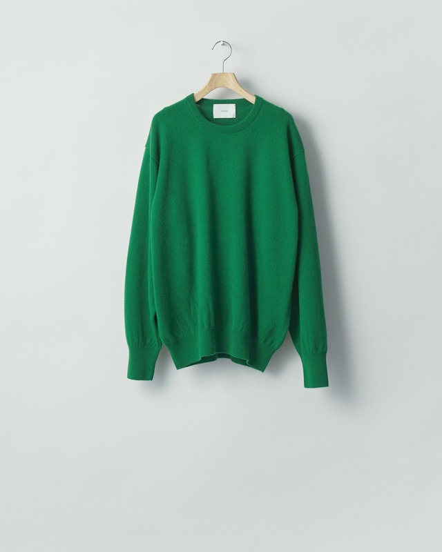 ssstein "PURE CASHMERE KNIT CREW NECK LS〔GREEN〕"
