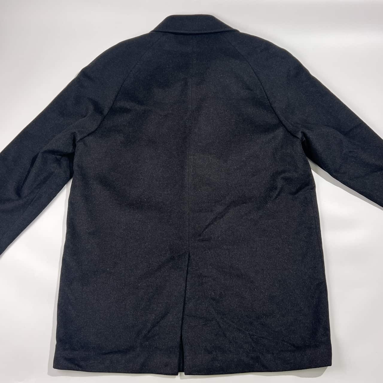 カシミヤ100% EQUES エクエス ステンカラーコート L/グレー ダークグレー メンズ