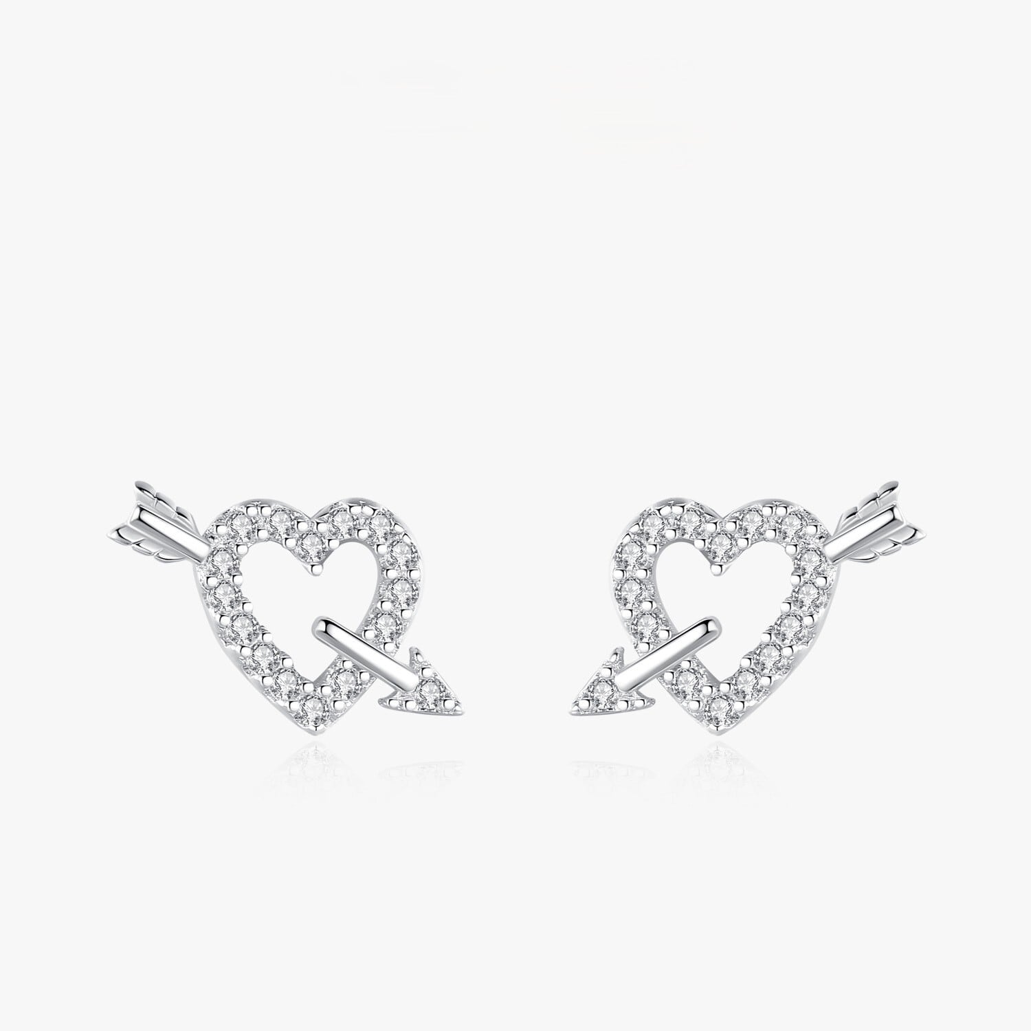 100%S925シルバーピアス キューピットの矢 かわいい通勤アクセサリー