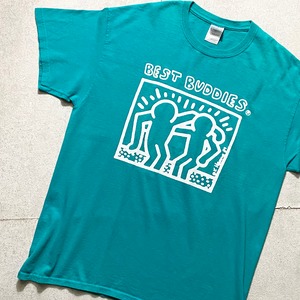old KEITH HARING art tee “best buddies”