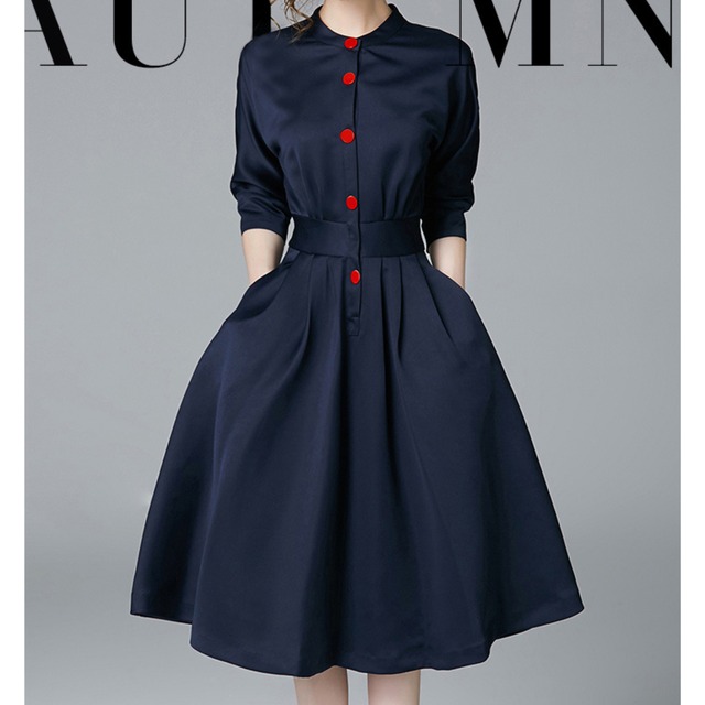 Button Front Midi A-Line Onepierce L00650