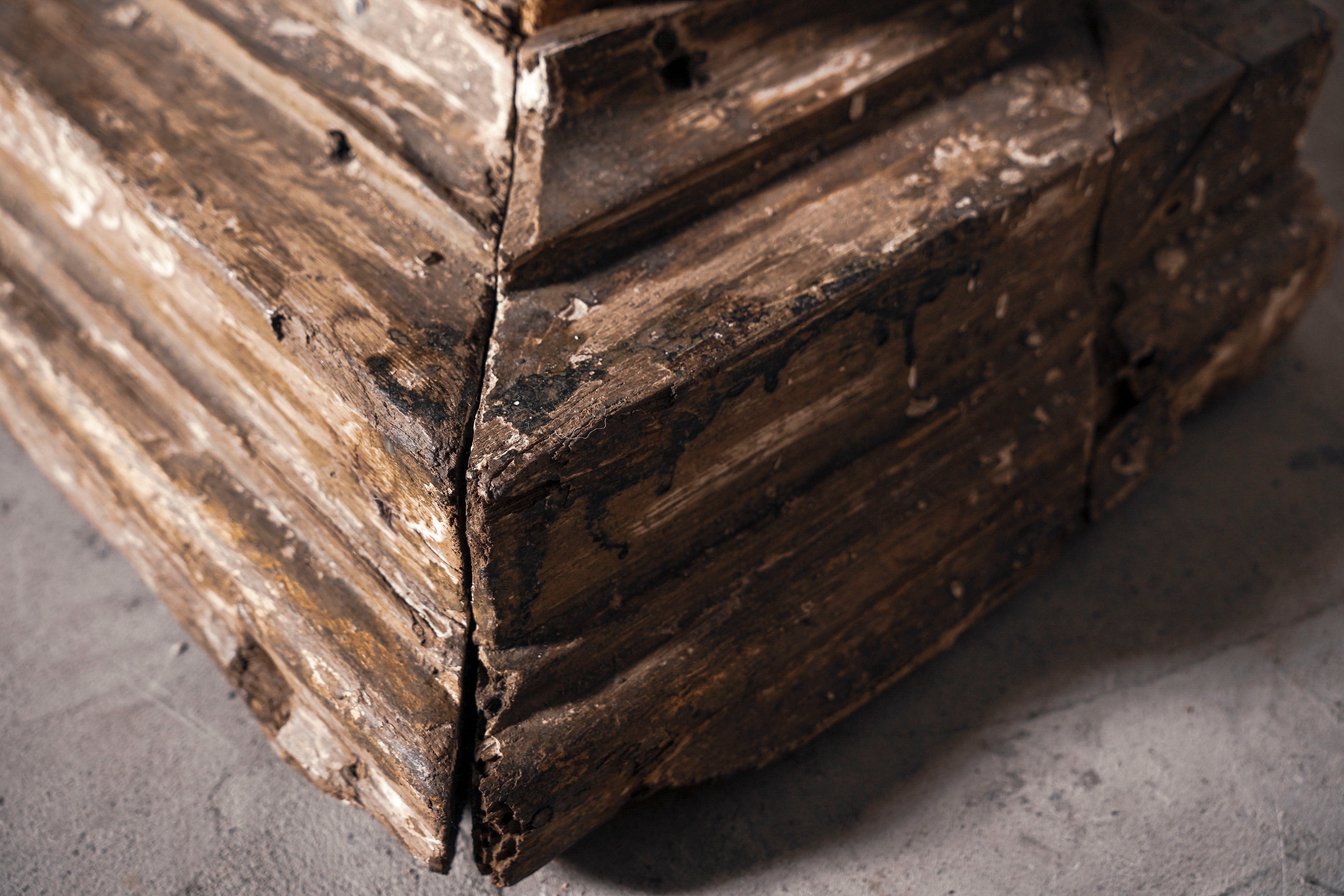 フランス アンティーク 木製ピラー シャビーシック ディスプレイ