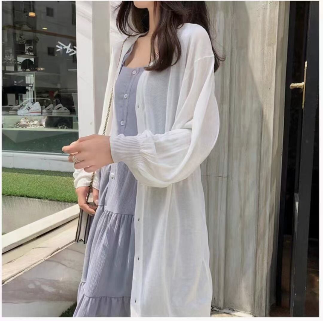 ボリュームスリーブロングカーデ　AJ12541-9928