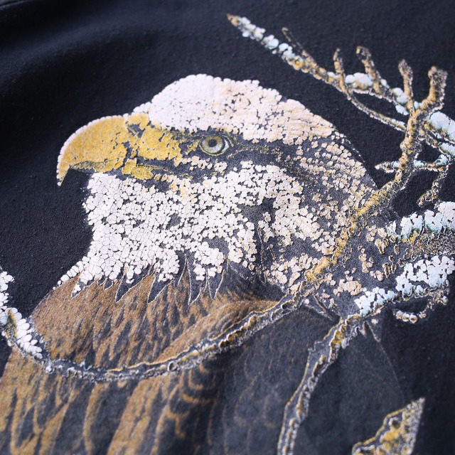 eagle print over size loose sweat