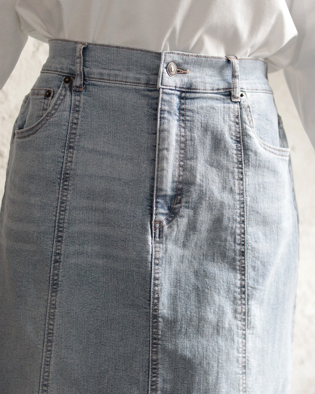 【hunch】デニムナロースカート　(260327)