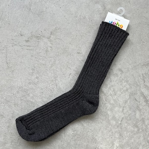 joha/wool ribsocks 【65205/charcoal】