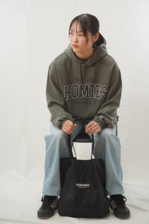 【受注生産】NYLON LOGO BAG color Black