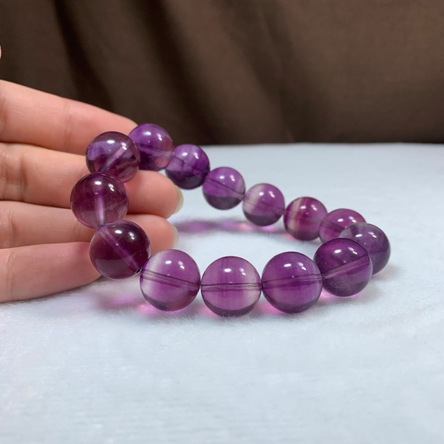 10.レア✩発色美✩パープルフローライトブレスレット
