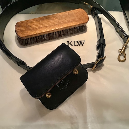 KLW Kyotani Leather Works LW-02-BLK Small Tracker Wallet 　サドルレザー