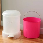 ゴミ箱 4リットル フットトラッシュカン マッシュルームカバー付き