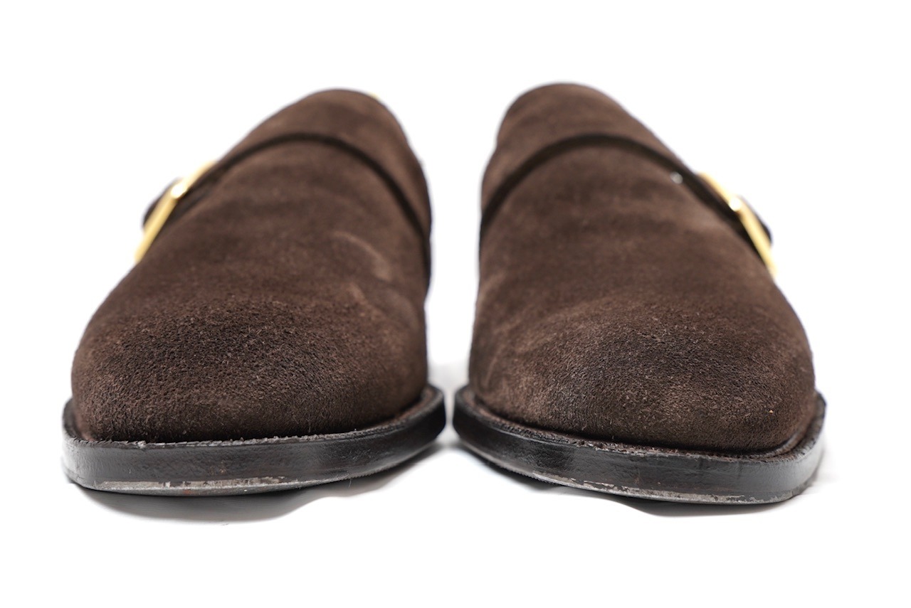 【CHEANEY】WALTER Monk Strap BRN Suede 7 (Second Hand)